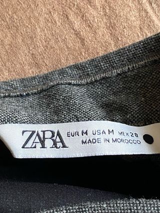 Vestido gris Zara Talla M