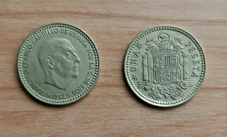 Moneda Española 1 Peseta 1963 Franco