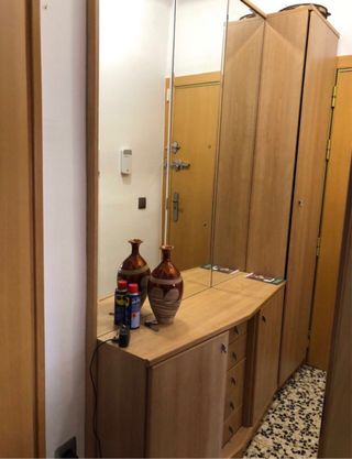 Mueble recibidor madera y cristal. rebajado!