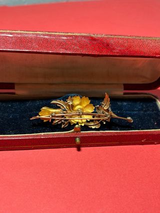 BROCHE ORO DIAMANTES S.XIX