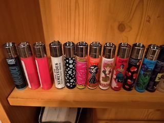 Lote  50 Clipper,130 cajas cerillas,caja Lucky