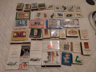 Lote  50 Clipper,130 cajas cerillas,caja Lucky