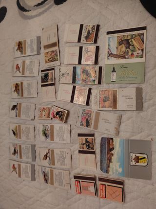 Lote  50 Clipper,130 cajas cerillas,caja Lucky