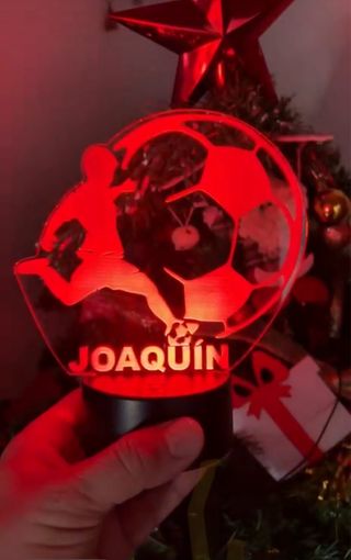 Lámpara LED Fútbol Personalizada con NOMBRE