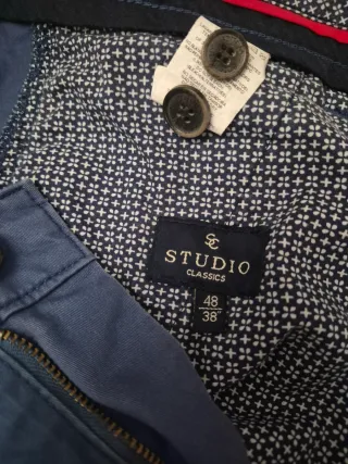 Pantalón de caballero azul