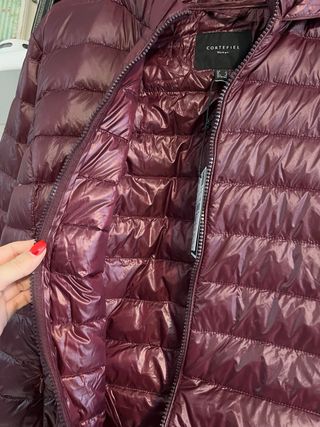 Cortefiel Chaquetón Anorak Mujer Burdeos