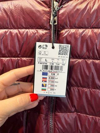 Cortefiel Chaquetón Anorak Mujer Burdeos