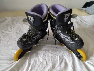 Patines en línea Fila negros y morados