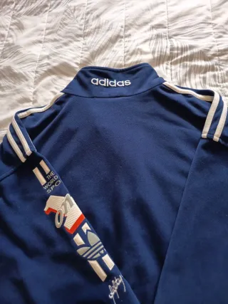 Chaqueta Adidas Retro Azul y Blanca
