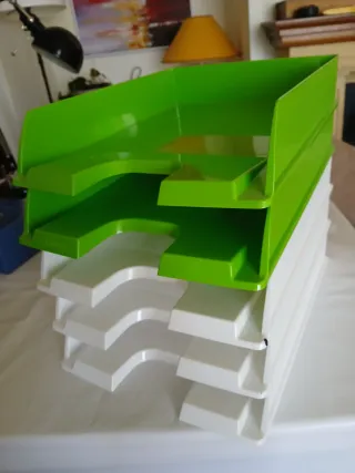 5 bandejas apilables escritorio