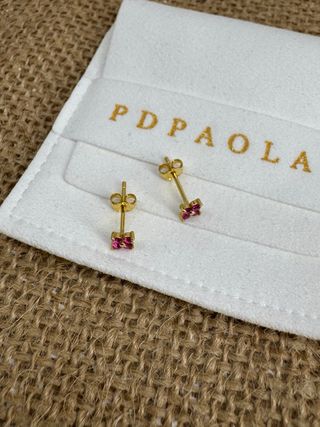 Pendientes Pdpaola debolata y baño de oro