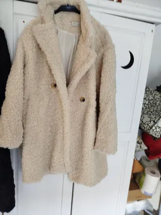 Chaquetón tres cuartos lana marinero beige