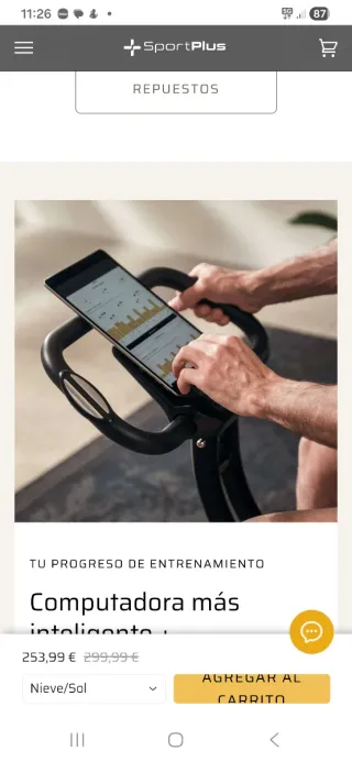 Bicicleta Estática Plegable SportPlus