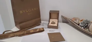 Anillo Bvlgari B.zero1 Negro y Plateado