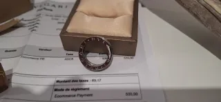 Anillo Bvlgari B.zero1 Negro y Plateado