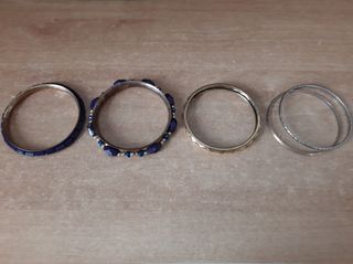 Set 5 bracciali blu e oro