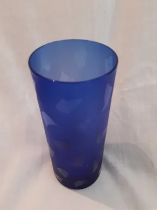 Vaso in vetro blu