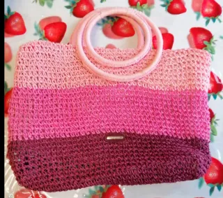 Borsa Carpisa vintage corda rosa e viola