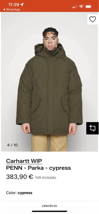 Chaqueta parka Carhartt verde