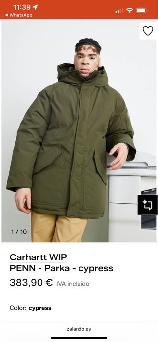 Chaqueta parka Carhartt verde