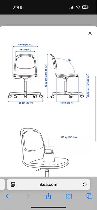Silla giratoria de escritorio