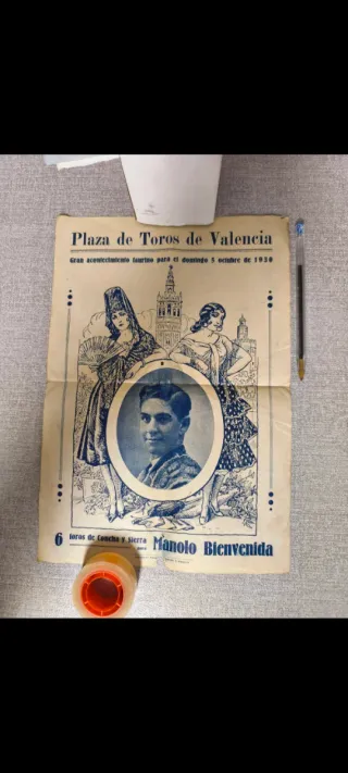 Cartel Plaza de Toros Valencia 1930