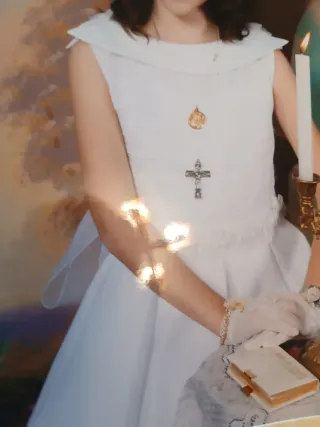 Vestido de comunión blanco niña