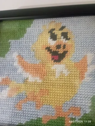 2 Cuadros Petit Point Animales