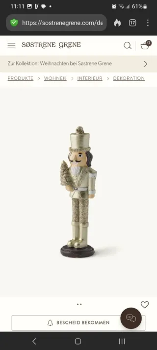 Figura decorativa Cascanueces soldadito de plomo