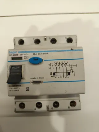 Interruptor Diferencial Hager 25A 30mA