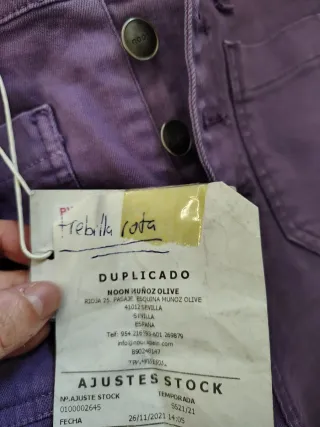 Pantalones vaqueros Noon niña morados sin estrenar