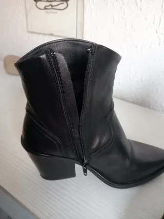 Botines tacón mujer negros talla 38