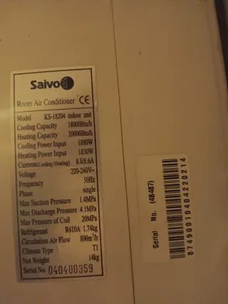 Aire Acondicionado Split Blanco/Beige