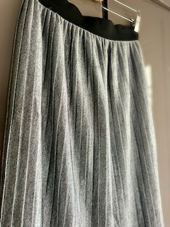 Gonna argento plissettata