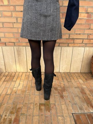 Stivali in Pelle Neri Donna