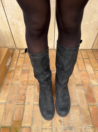 Stivali in Pelle Neri Donna