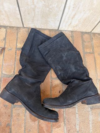 Stivali in Pelle Neri Donna