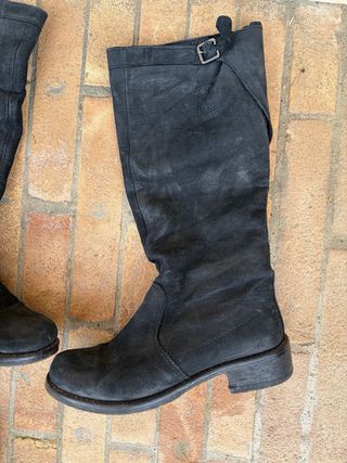 Stivali in Pelle Neri Donna