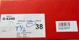 Botines Wonders Piel Azul Marino Talla 38.