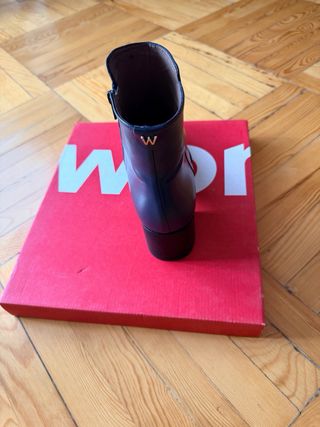 Botines Wonders Piel Azul Marino Talla 38.