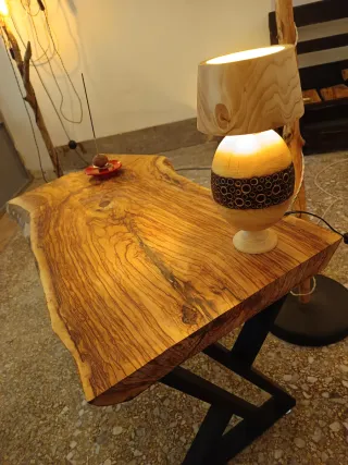 Tavolino caffè legno ulivo