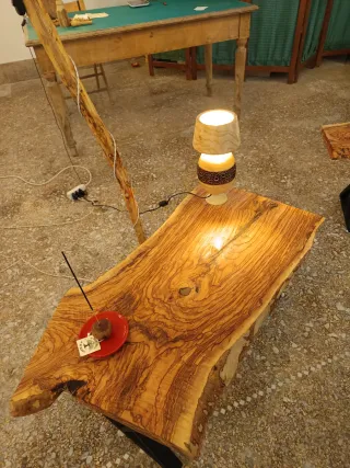 Tavolino caffè legno ulivo