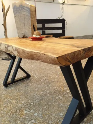 Tavolino caffè legno ulivo