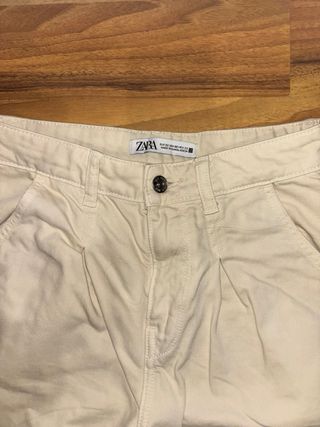 Pantalón vaquero Zara Balloon Beige