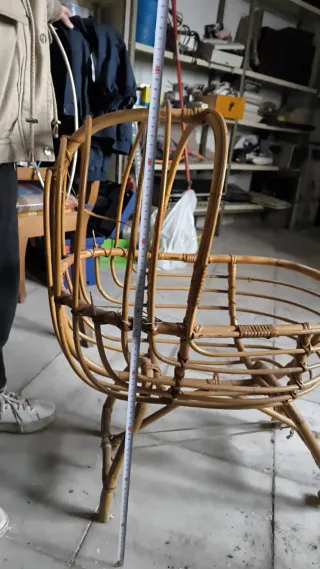 Cuna mimbre vintage