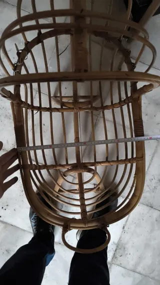 Cuna mimbre vintage