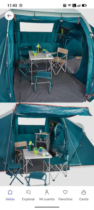 Tienda de campaña Decathlon 4 personas, ARPENAS 4.