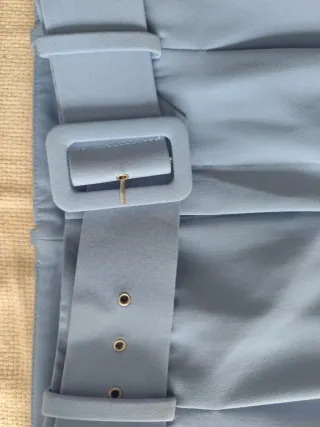 Pantalón Zara Talla S Azul con Cinturón