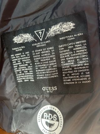 Guess Giubbotto Piumino Bambina Nero 12-14 anni