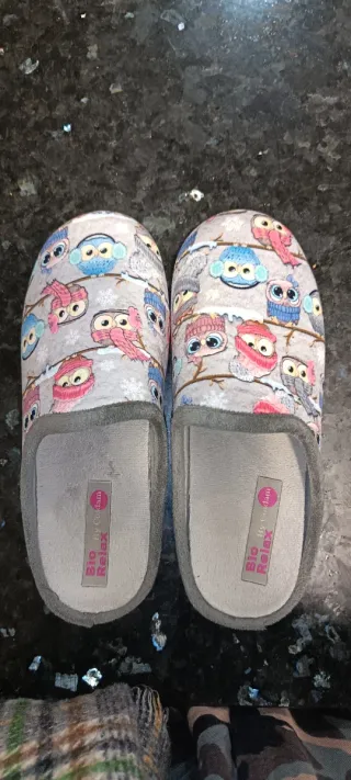 Zapatillas de casa con búhos Talla 37
